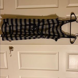 Navy and Grey striped Dress